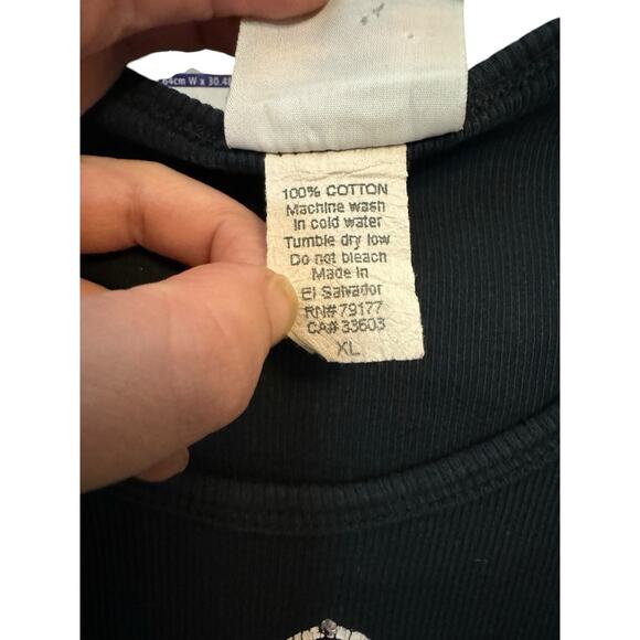 Vintage Hard Rock Cafe Black Washington DC Cross Graphic Tank Top XL Womans - Picture 4 of 5